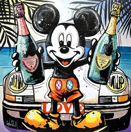 Peinture, Mickey, life is beautiful in a Porsche 911, Patrick Cornée