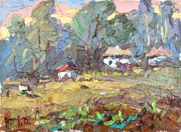 Gemälde, Village edge, Ivanyuk Oleksiy