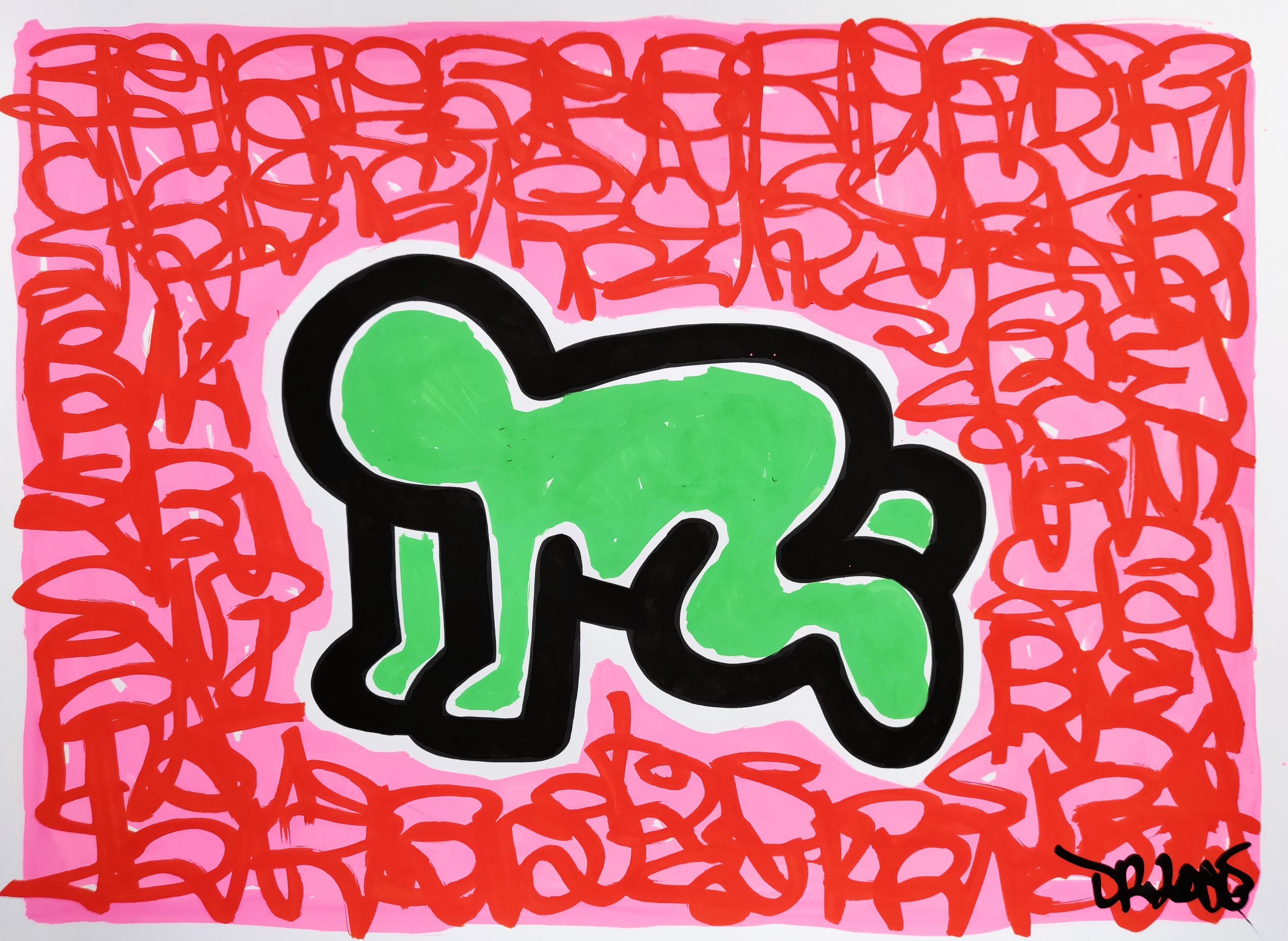 Dr. Love, Green child (a tribute to K. Haring) Dr. Love, Green child (a tribute to K. Haring)