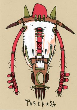 Zeichnungen, Masque totemic #4, Tarek