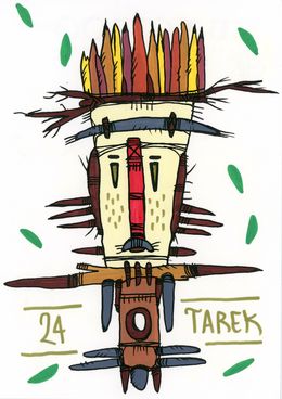 Dessin, Masque totemic #5, Tarek