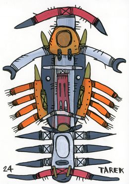 Zeichnungen, Masque totemic #6, Tarek