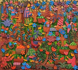 Painting, Morning Activities at the Traditional Market, Kusbudiyanto