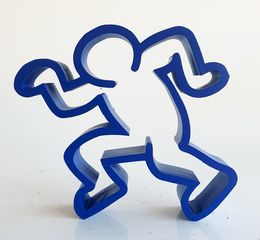 Sculpture, Mini egyptian boy Haring bleu, SpyDDy
