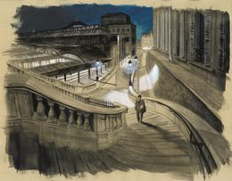 Gemälde, Paris nuit 2, Guillaume Chansarel (Guiyome)