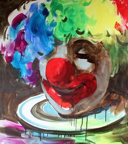 Gemälde, Head clown, Ed Potapenkov