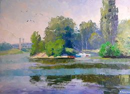Gemälde, Yachts on the Dnieper, Boris Serdyuk