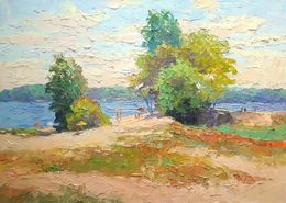 Painting, Dnieper beach, Boris Serdyuk