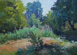 Painting, On the lawn, Boris Serdyuk