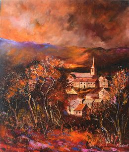 Painting, Houroy en Automne, Pol Ledent