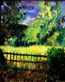 Painting, Old fence, Pol Ledent