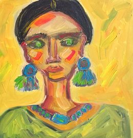 Painting, Young Frida Kahlo, Natalya Mougenot