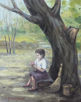 Painting, The Little Gardener, Samvel Atasunts