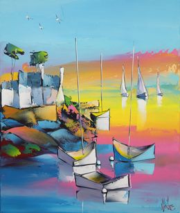 Peinture, Soir tombant, Jean-Pierre Douchez
