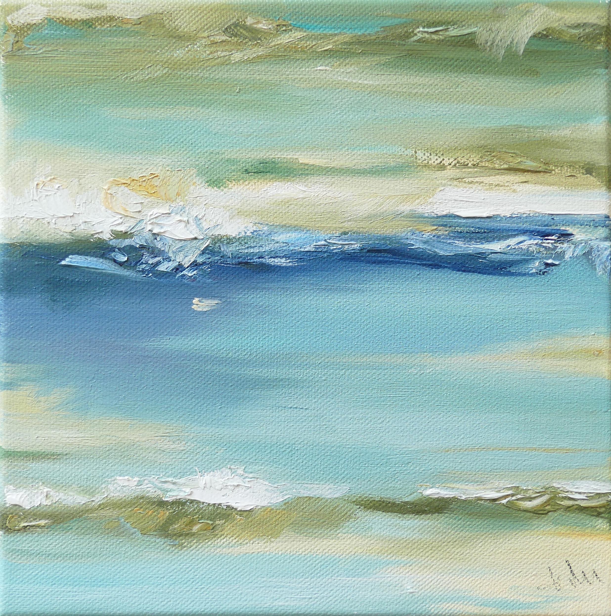 Sabine Eichler, Leitmotif sur une Ondulation I (paysage marin abstrait, mer, vagues) Sabine Eichler, Leitmotif sur une Ondulation I (paysage marin abstrait, mer, vagues)