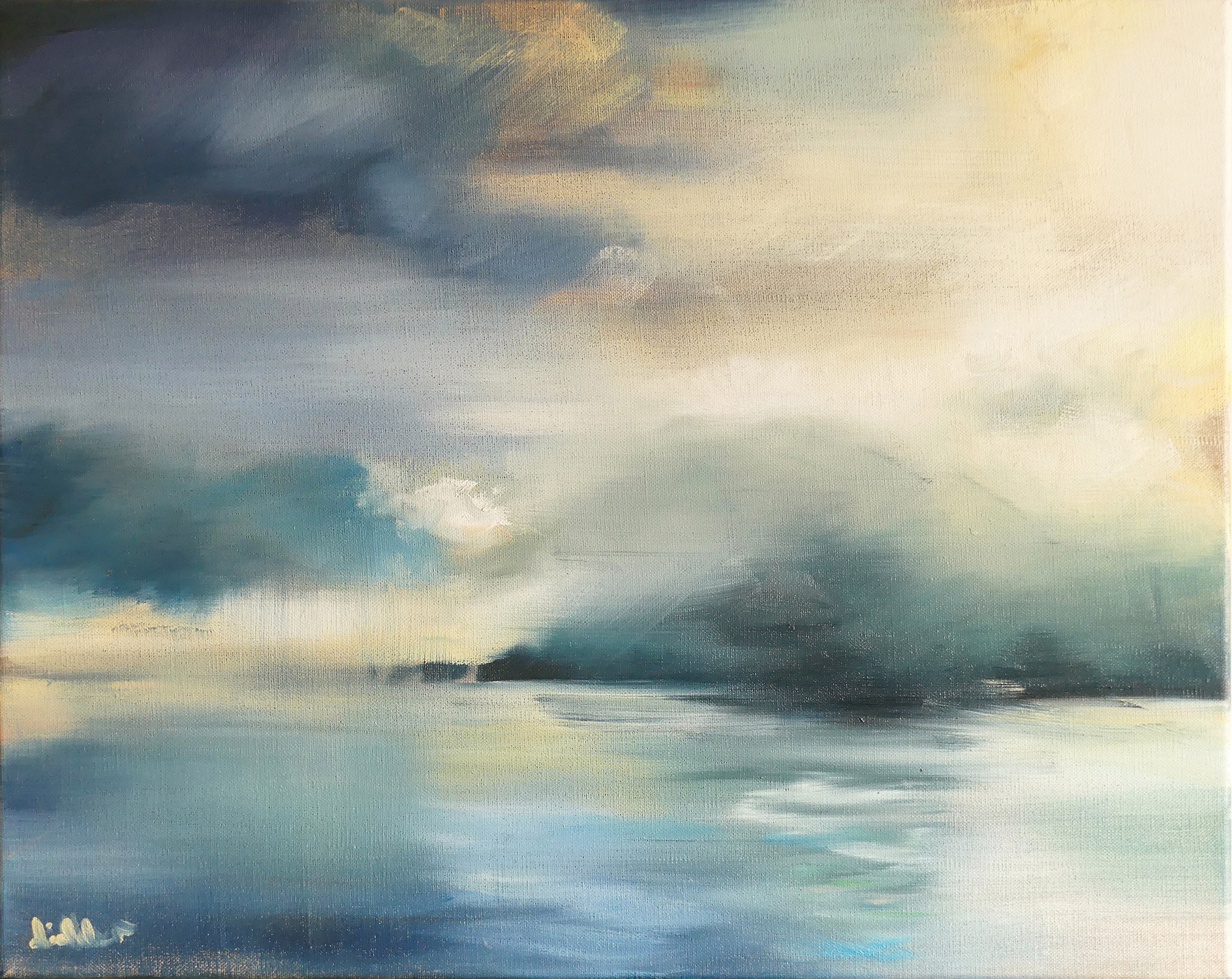Sabine Eichler, Ballade dans les Brumes (paysage aquatique, ciel, nuages, lac) Sabine Eichler, Ballade dans les Brumes (paysage aquatique, ciel, nuages, lac)