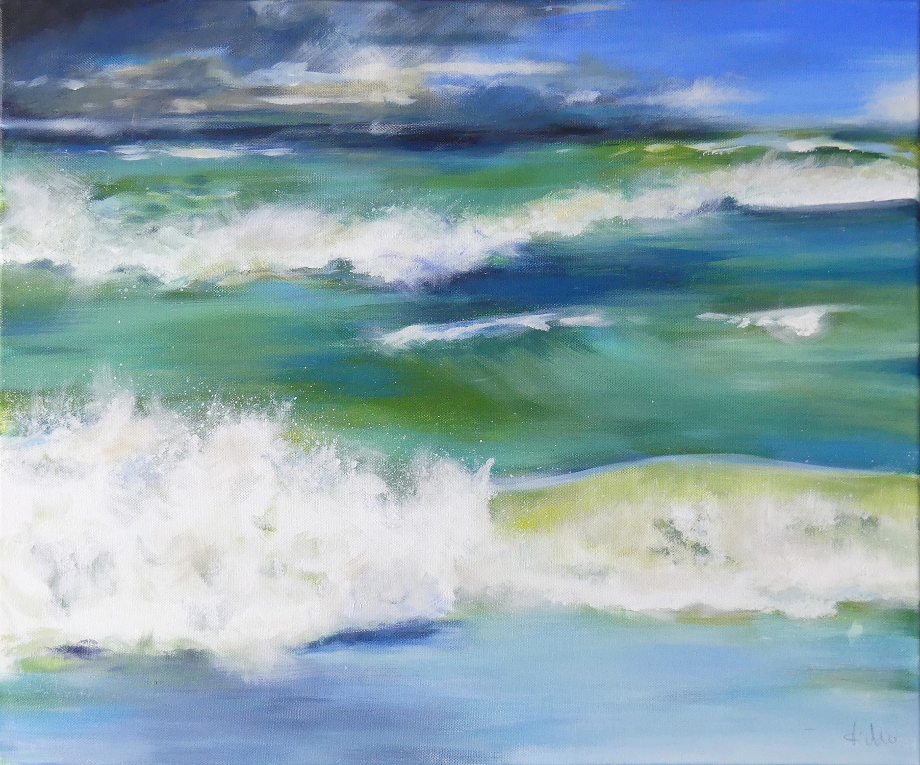 Sabine Eichler, Blue in green by Miles (paysage marin, ciel, mer, nuages, vagues, orage) Sabine Eichler, Blue in green by Miles (paysage marin, ciel, mer, nuages, vagues, orage)