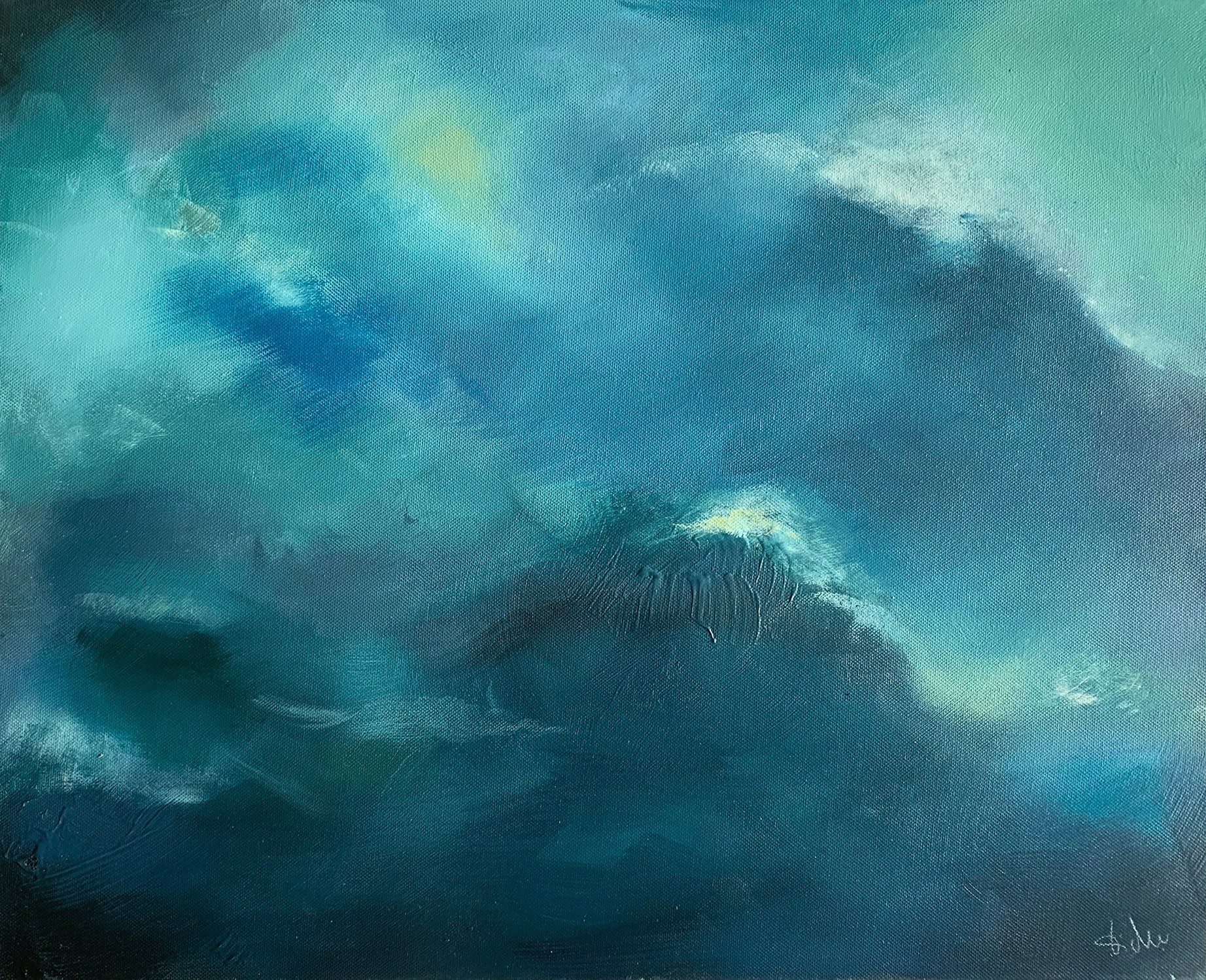 Sabine Eichler, Les Walkyries (paysage marin, mer, vagues, nuages, océan) Sabine Eichler, Les Walkyries (paysage marin, mer, vagues, nuages, océan)