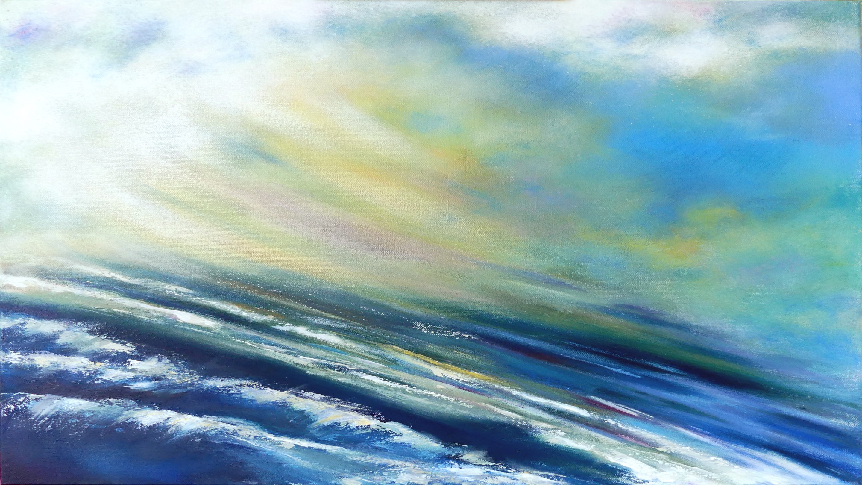 Sabine Eichler, Yellow Submarine (paysage marin, ciel, mer, nuages, vagues) Sabine Eichler, Yellow Submarine (paysage marin, ciel, mer, nuages, vagues)