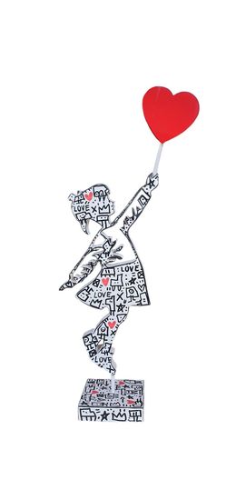 Sculpture, La fillette Infinie Heart doodle, Ravi