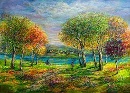 Peinture, Land & Lake I, Alexander Kaplan