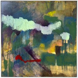 Painting, Rouge Obscur, Célia Eid