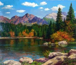 Painting, Mountain Lake, Anatoly Tarabanov