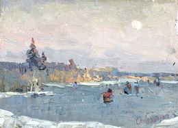 Gemälde, On the river, Ivanyuk Oleksiy
