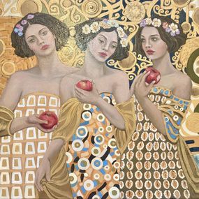 Painting, Eve and forbidden fruit, Pintor Nicolás