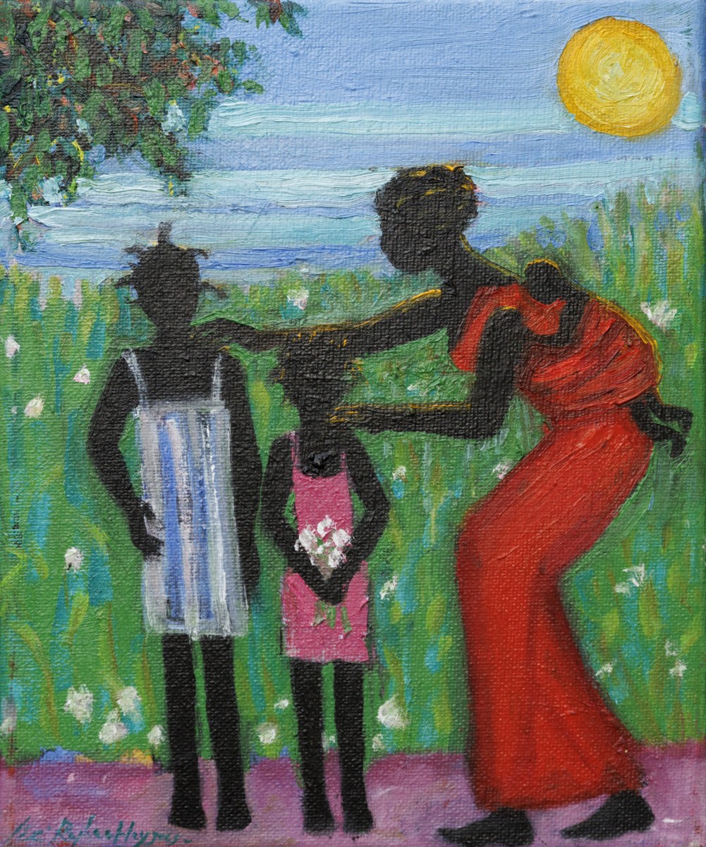 Céline Raphaël-Leygues, La mère - Scène de vie familiale africaine Céline Raphaël-Leygues, La mère - Scène de vie familiale africaine