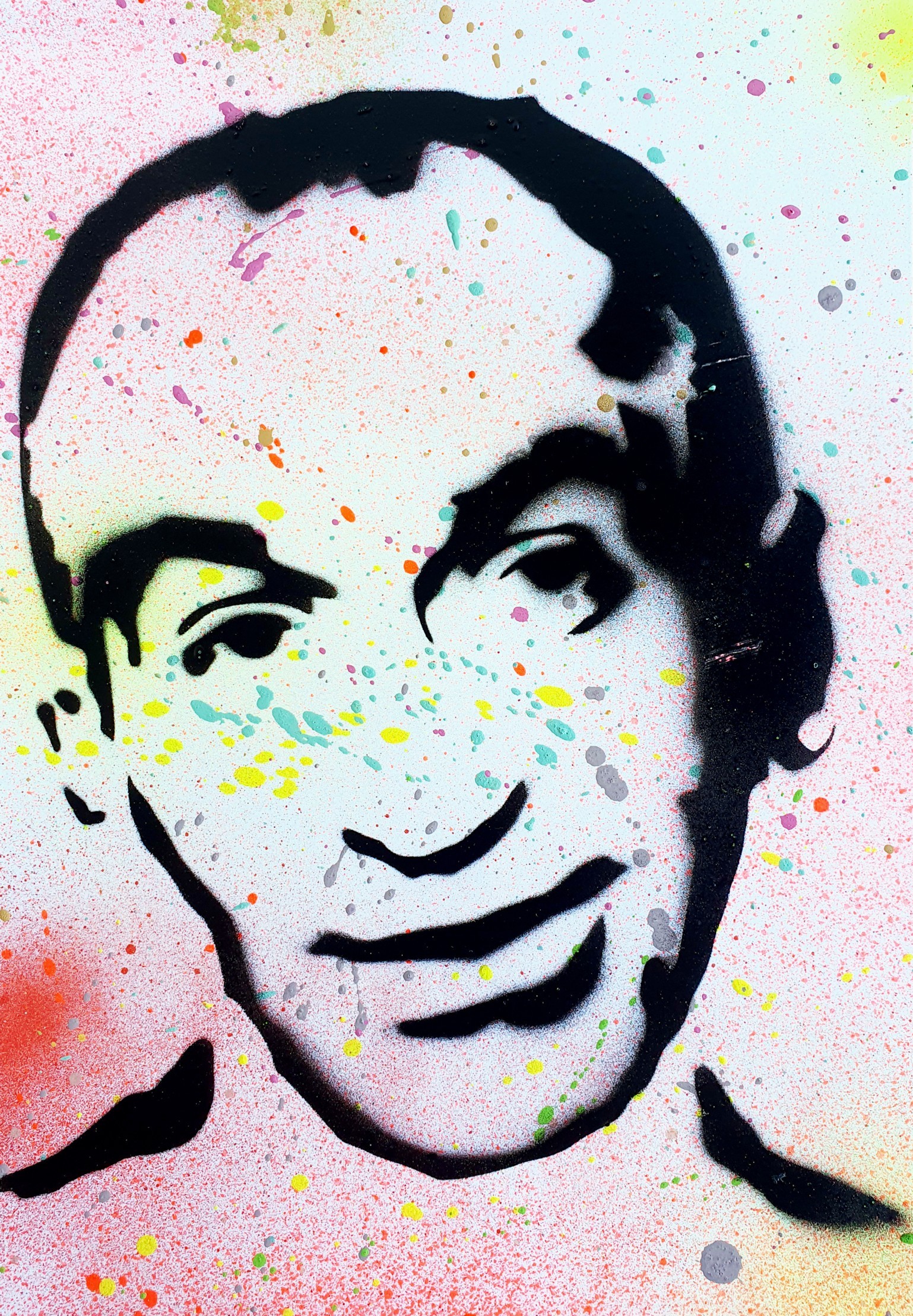 Spaco, louis de Funes pochoir Spaco, louis de Funes pochoir