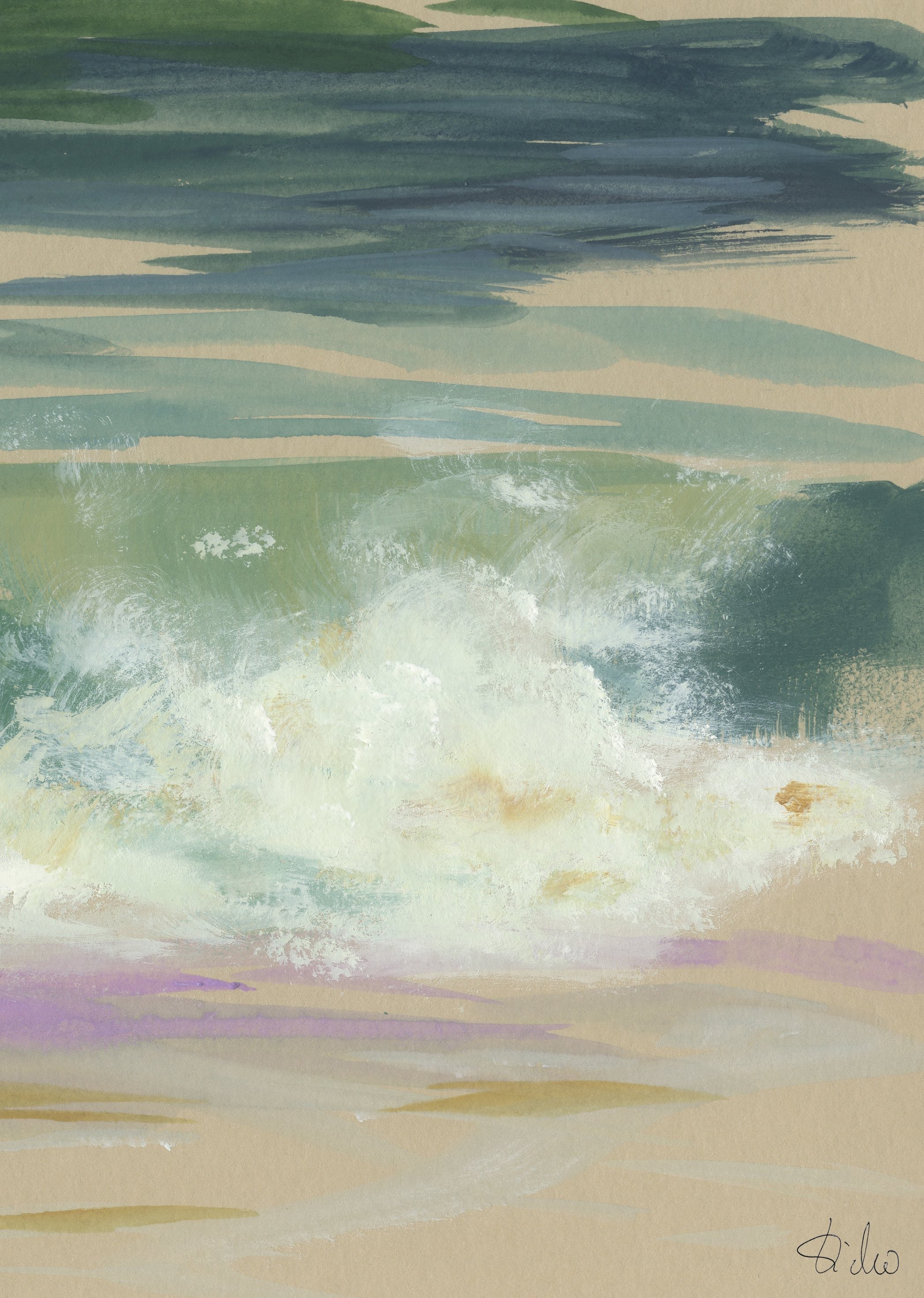 Sabine Eichler, Arcachon n°23 (paysage marin, mer, vagues) Sabine Eichler, Arcachon n°23 (paysage marin, mer, vagues)