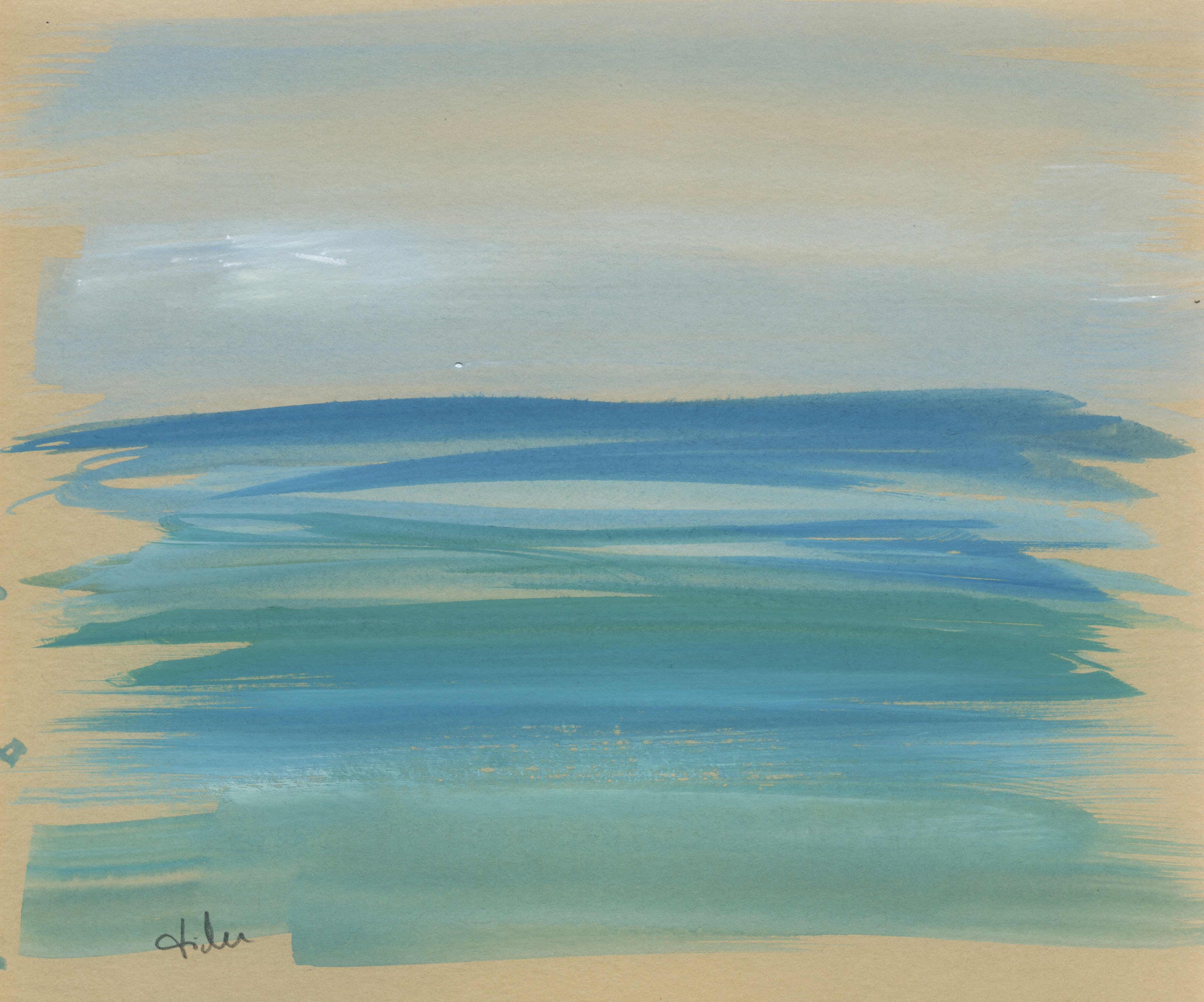 Sabine Eichler, Saint Palais n°6 (paysage marin, ciel, mer calme, nuages) Sabine Eichler, Saint Palais n°6 (paysage marin, ciel, mer calme, nuages)