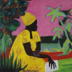 Gemälde, Femme en jaune - Portait de femme, Céline Raphaël-Leygues