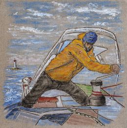 Painting, Winch IV N°CCCXX - Equipier qui "mouline", Jean-François Clair