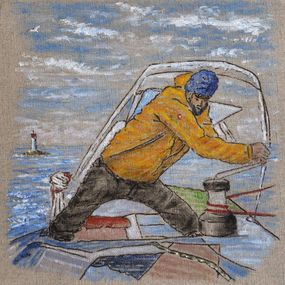 Gemälde, Winch IV N°CCCXX - Equipier qui "mouline", Jean-François Clair