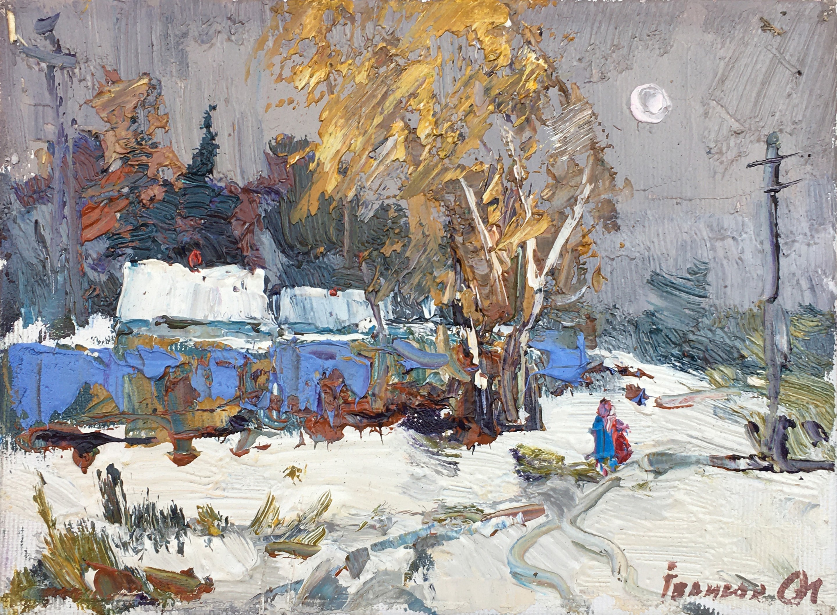 Ivanyuk Oleksiy, Street in the snow Ivanyuk Oleksiy, Street in the snow
