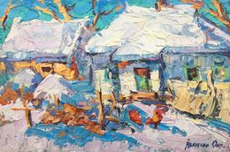 Gemälde, Frosty day, Oksana Ivanyuk