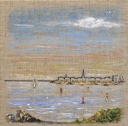 Gemälde, Saint malo V N°CCCXXXII - Dessin de soulignement sur St Malo, Jean-François Clair