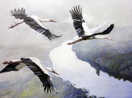 Painting, A river flows, Anatoly Varvarov