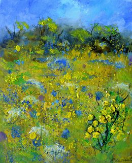 Painting, A summer meadow, Pol Ledent