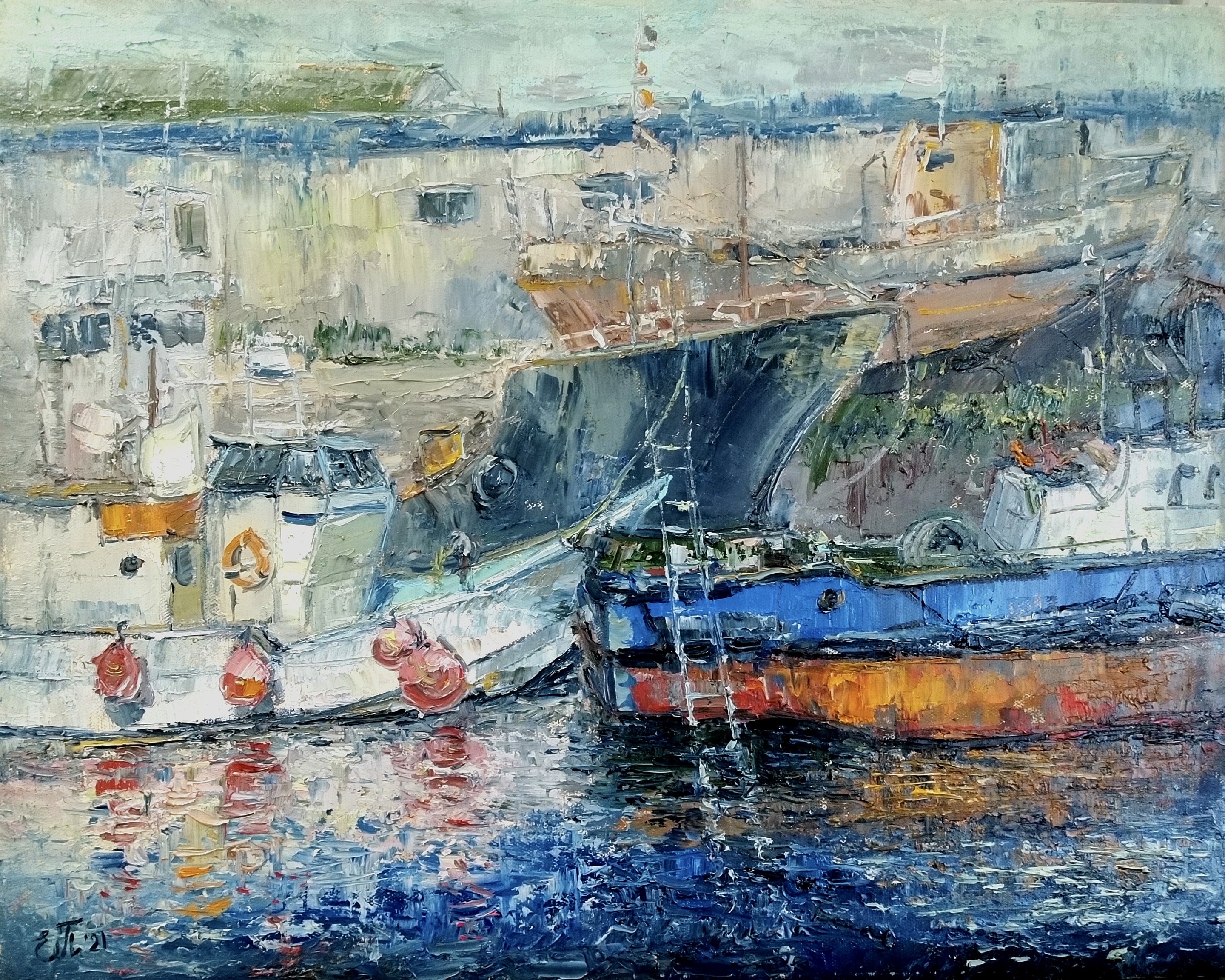 Evgeniya Polyudova, Fishing vessels in August Evgeniya Polyudova, Fishing vessels in August