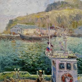 Gemälde, Sunny day in the port, Evgeniya Polyudova