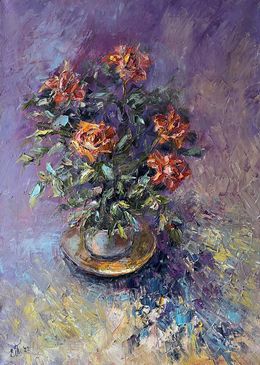 Peinture, Tea rose, Evgeniya Polyudova