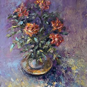 Gemälde, Tea rose, Evgeniya Polyudova