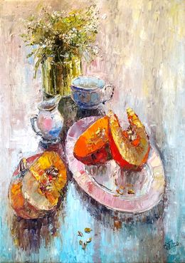 Peinture, Still life with pumpkin, Evgeniya Polyudova