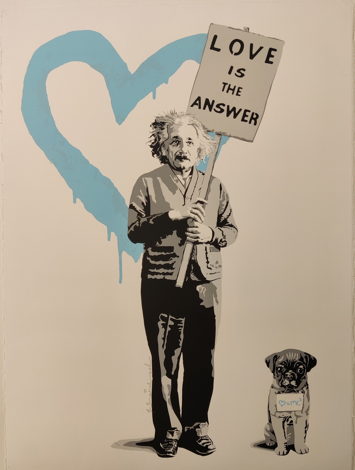 Mr Brainwash, Love Is The Answer - MC2 (Blue) Mr Brainwash, Love Is The Answer - MC2 (Blue)