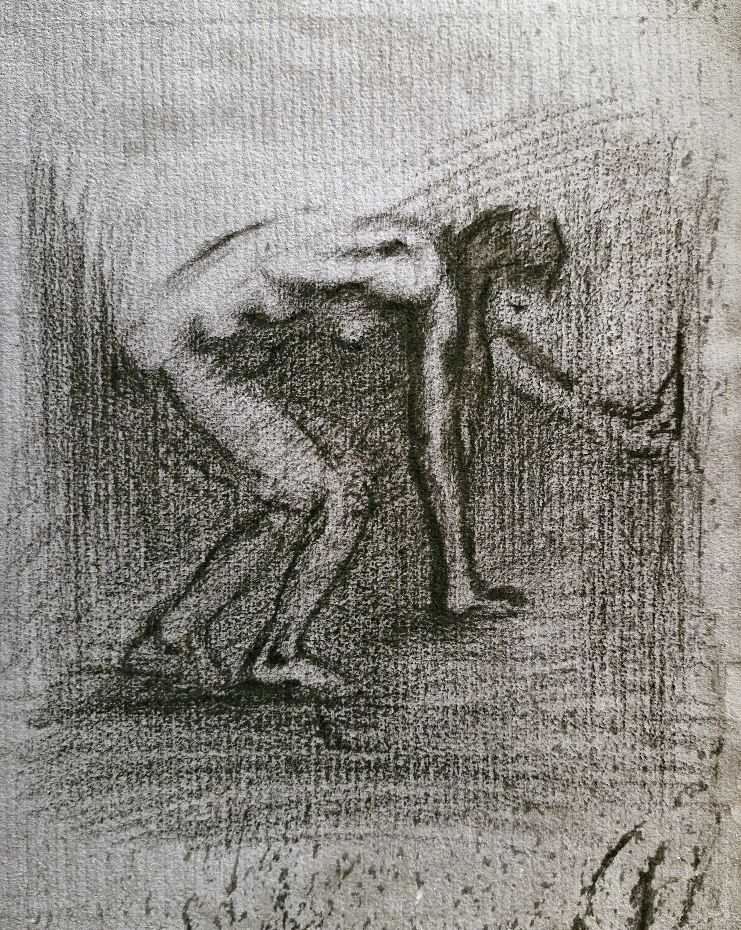 Ohad Ben-Ayala, Figure crouching forward Ohad Ben-Ayala, Figure crouching forward