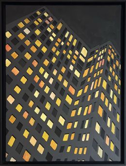 Painting, Collection Rêveries d'automne - Capsule Reflets d'automne à New York - Nocturne en flamboyant, Thomas Jeunet