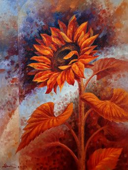 Painting, Sunflowers in orange, Voichenko Sergiy